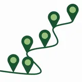 Roadmap with milestone pins